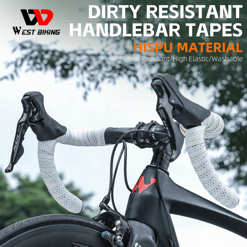 WEST BIKING Hot Sale Bike Handlebar Tape With Expansion Plugs Anti Slip Stain Resistance Cycling Bicycle Handle Bar Grip Tape