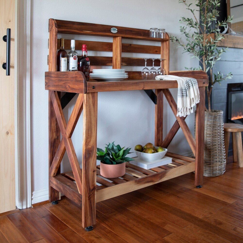 Backyard Discovery Acacia Potting Table