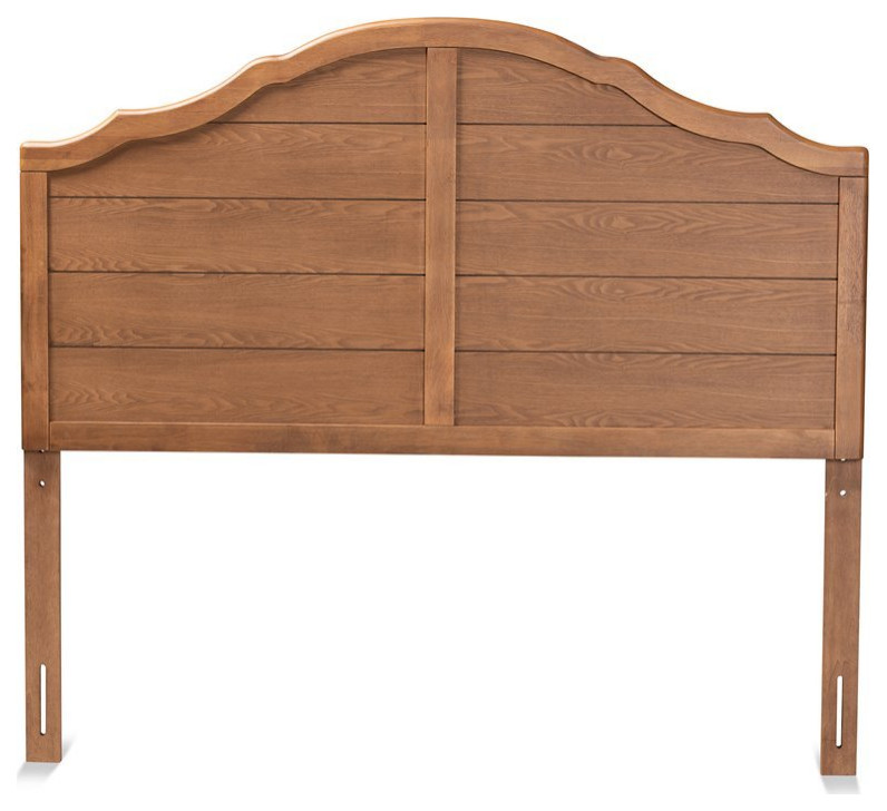 Baxton Studio Clive Vintage Walnut Finished Wood Full Size Headboard   Transitional   Headboards   by Homesquare  Houzz