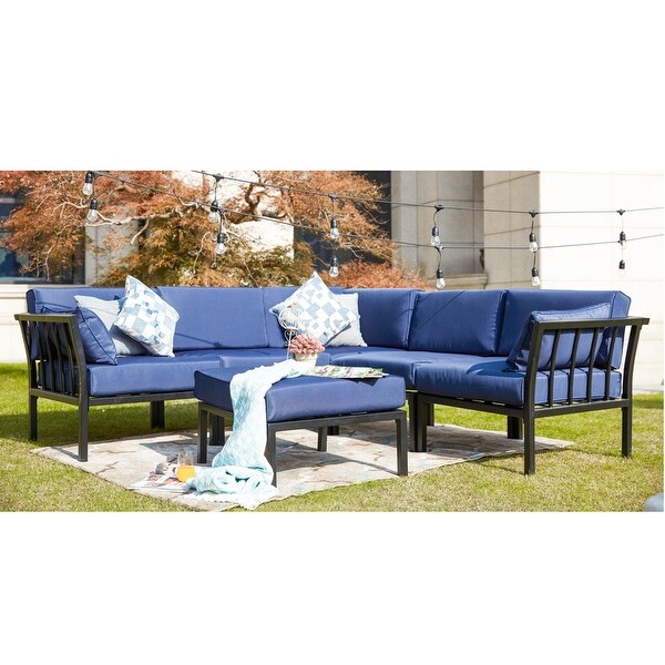 PATIO FESTIVAL 6Piece Outdoor Sofa Seating Group with Cushions