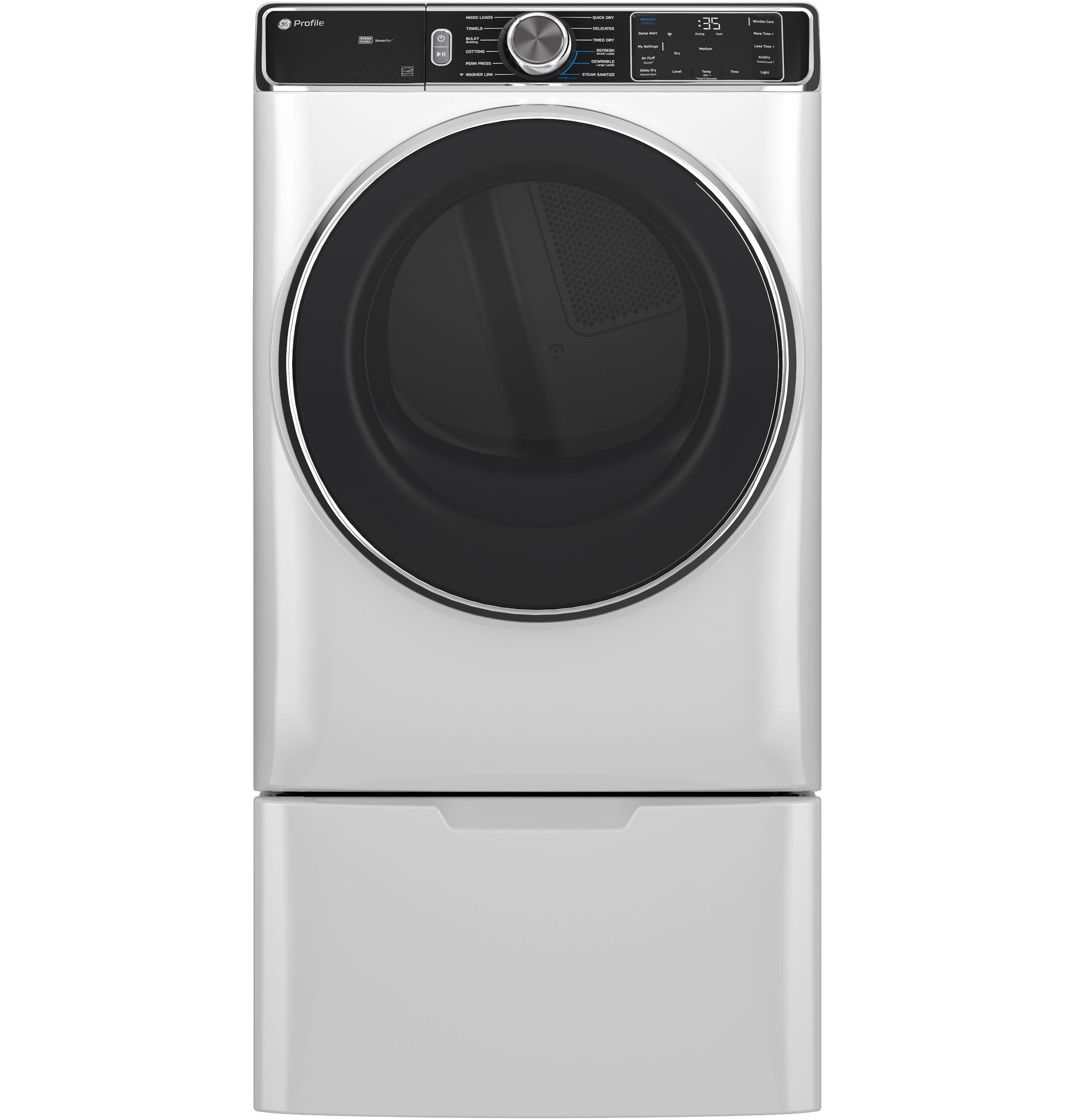 Ge Appliances PFD87ESSVWW Ge Profile™ 7.8 Cu. Ft. Capacity Smart Front Load Electric Dryer With Steam And Sanitize Cycle