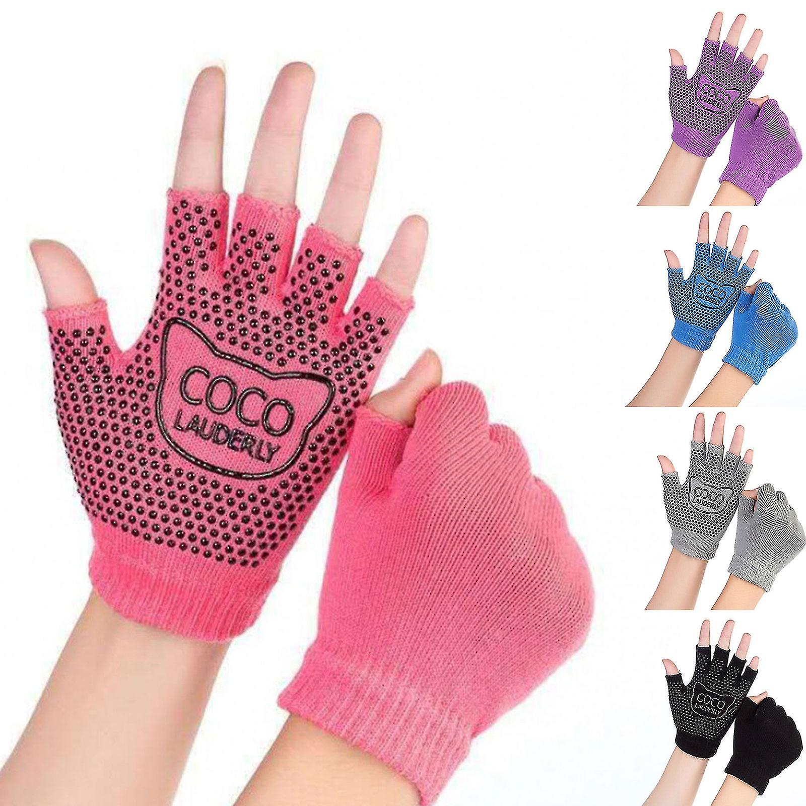 Women Non Slip Socks Gloves Set Silicone Anti Slip Fitness Yoga Accessories