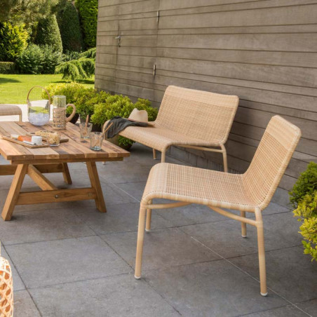 Banquette de jardin en résine 2 places - Tobago KOK MAISON