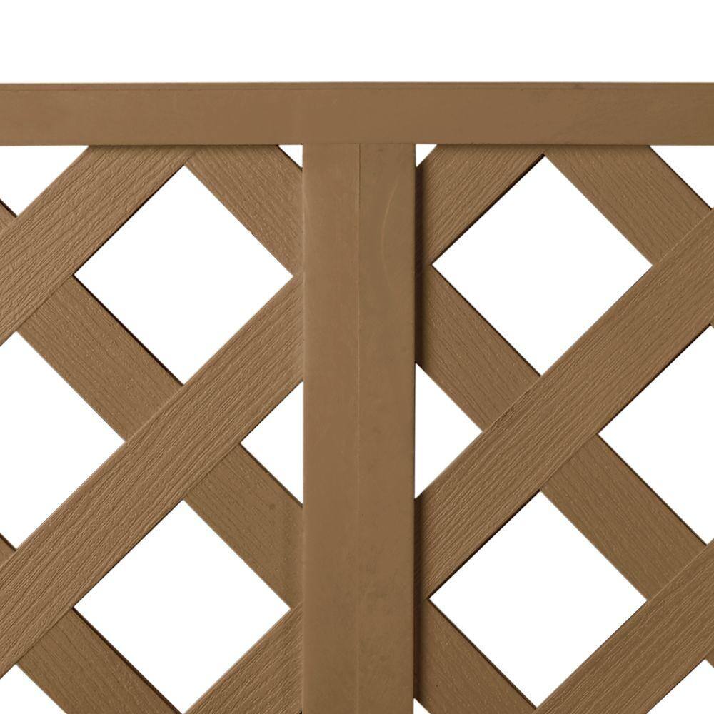 Veranda 4 ft. x 8 ft. Brazilian Walnut Garden Vinyl Lattice 137996