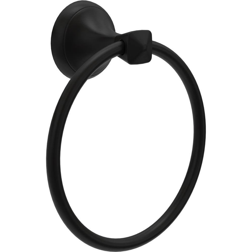 Delta Esato Wall Mount Towel Ring in Matte Black ESA46-MB