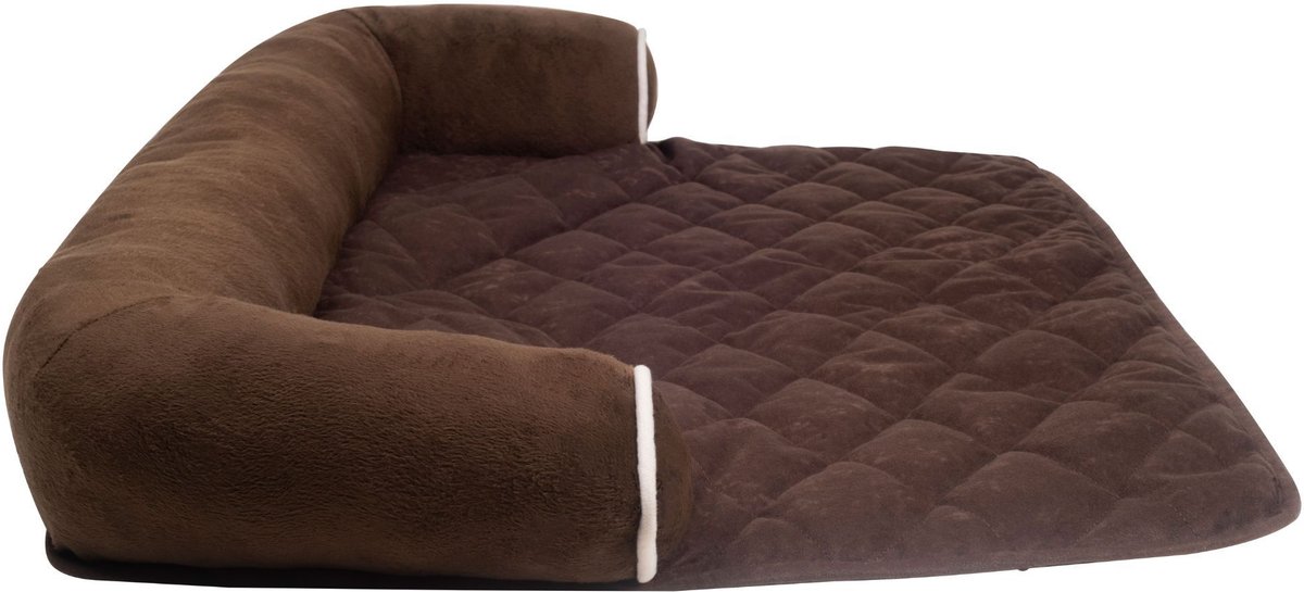 HappyCare Textiles Fleece Plush Sofa Bed and Furniture Protector， Brown