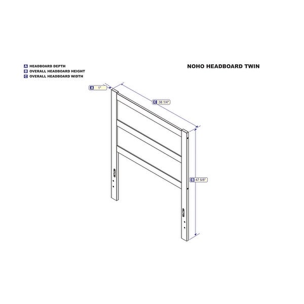 NoHo Twin Headboard in White - - 35356592