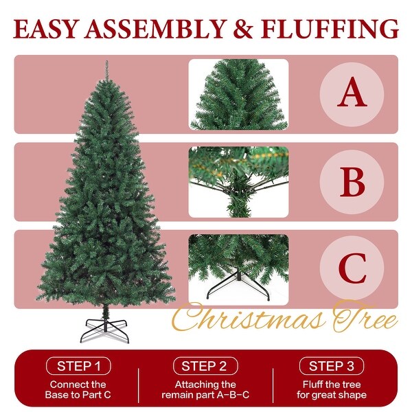 Artificial Christmas Trees With Foldable Metal Stand (6 / 7.5 / 9 ft.)