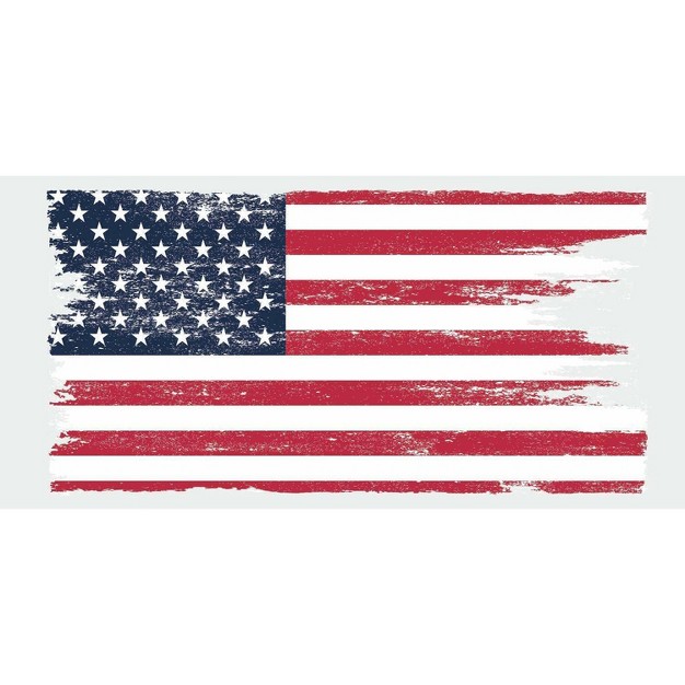 X 16 75 quot Distressed American Flag Giant Peel And Stick Wall Decal Roommates