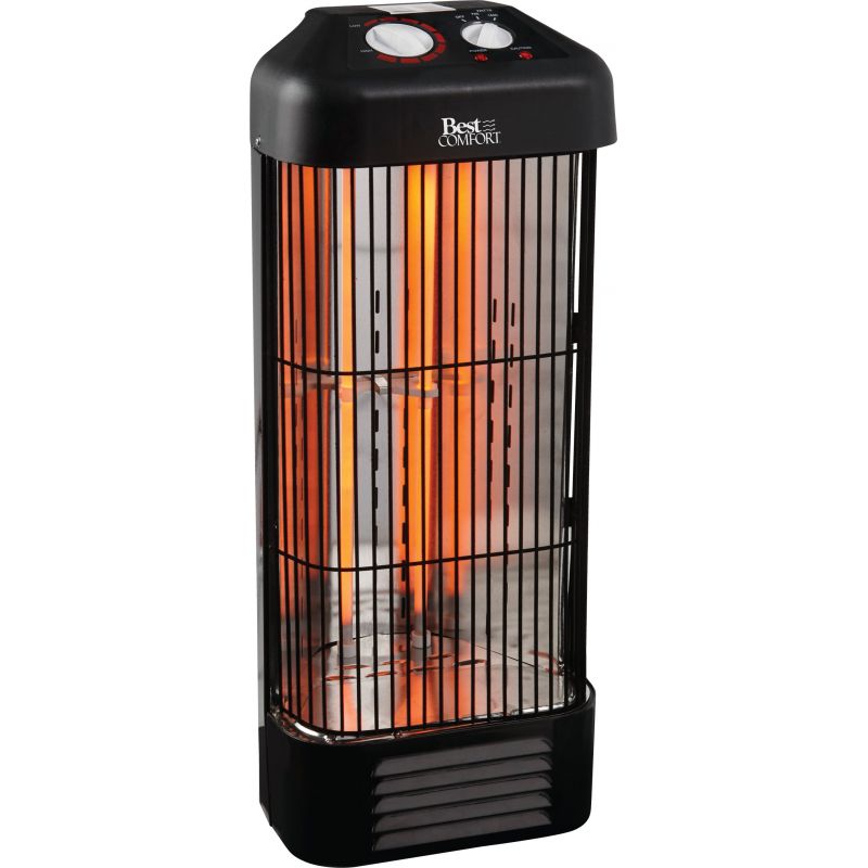 Best Comfort Vertical Quartz Heater Black 12.5A