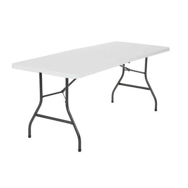 6 Foot Folding Table In White Speckle