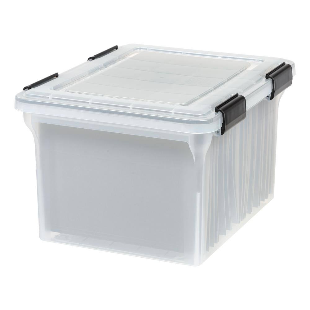 IRIS 32 Qt. WeatherPro Storage Box in Clear (6-Pack) 585250