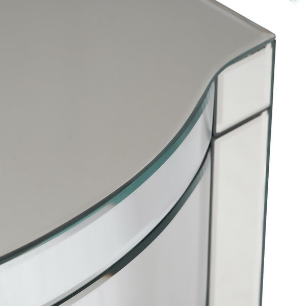 Roxie Mirrored Three-Drawer Side Table by Christopher Knight Home