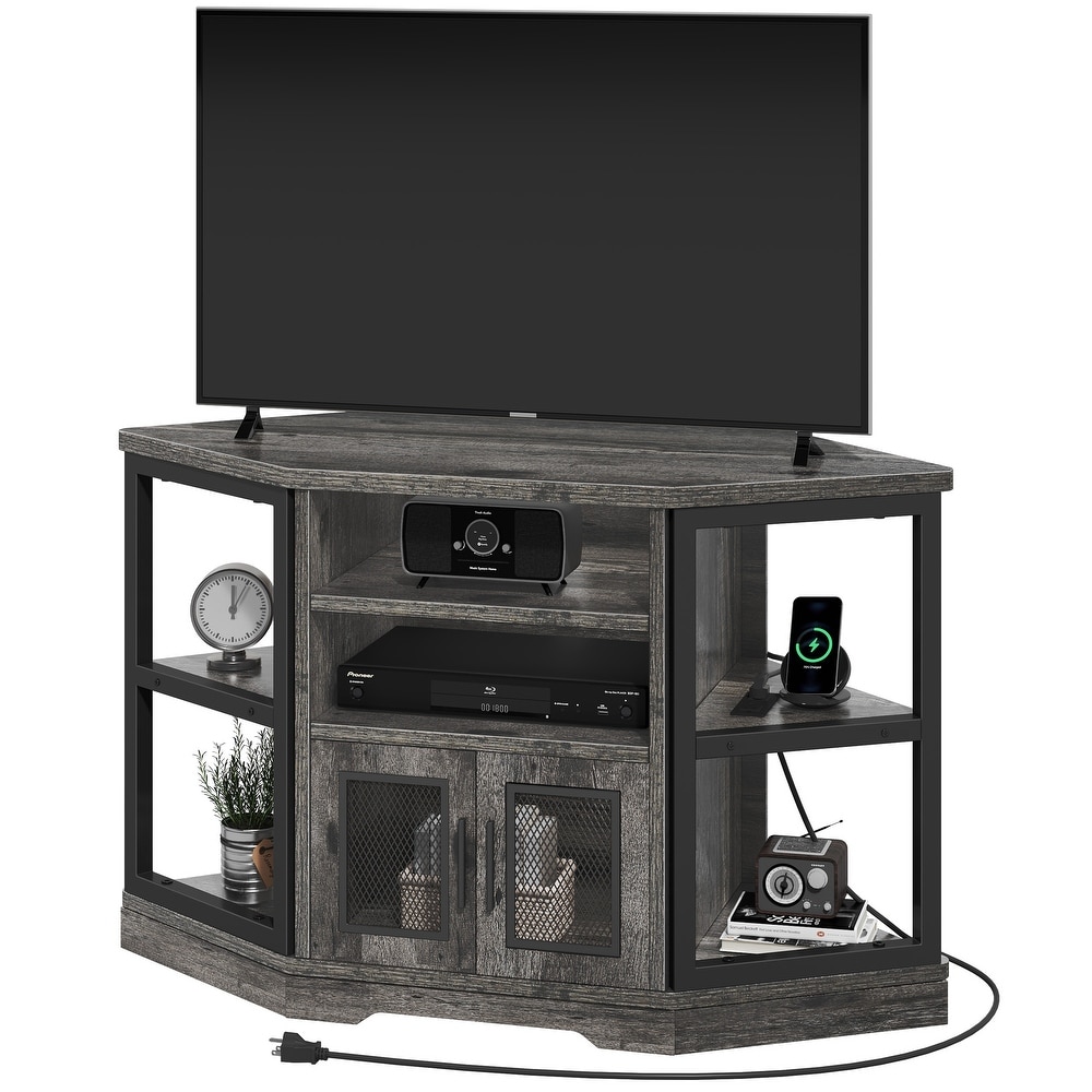 Moasis Farmhouse Corner TV Stand for TVs up to 55\