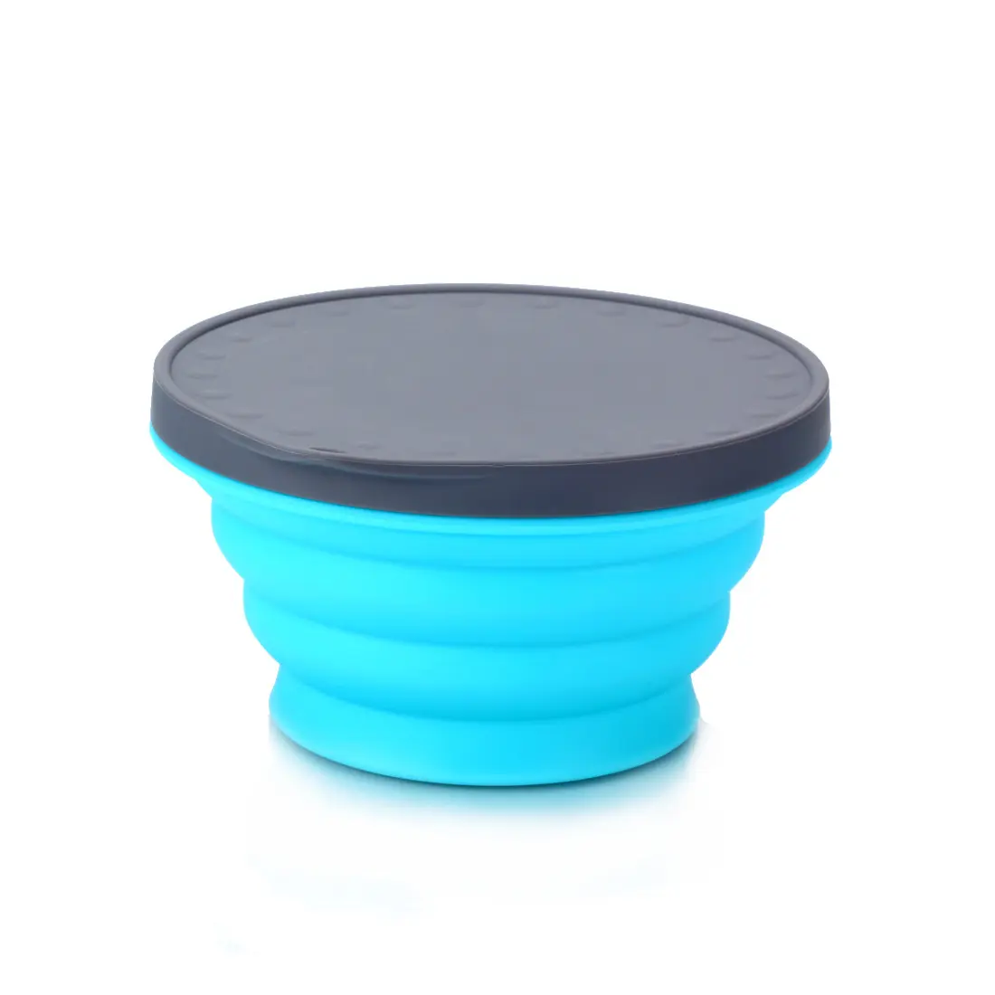 BPA Free Food Container Dinnerware Portable Collapsible Camping Salad Bowl Silicone With lid