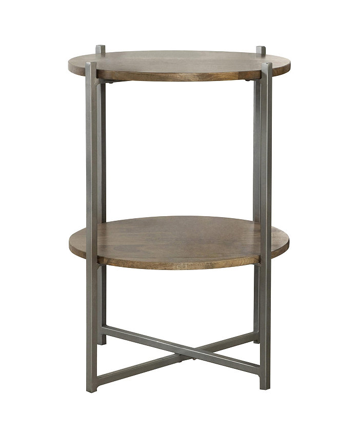 Coaster Home Furnishings Round Accent Table with Open Shelf