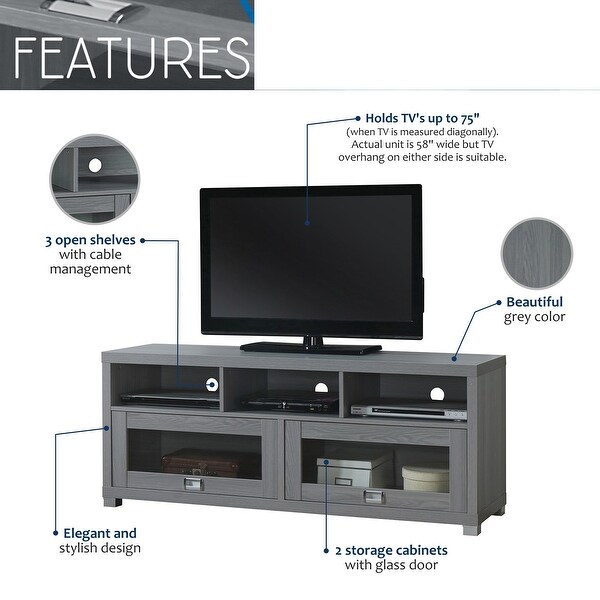 Modern Designs Brighton Console Style TV Stand for TVs up to 60-inch