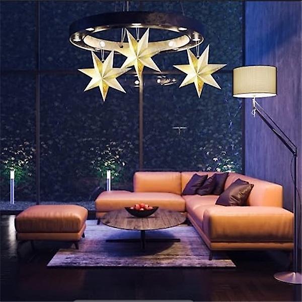 Miman Hollow Out Hanging Stars Lampshade Ornament For Home Decor