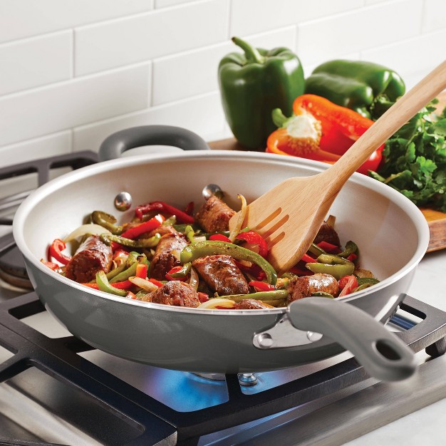 Aluminum Nonstick Deep Skillet Gray