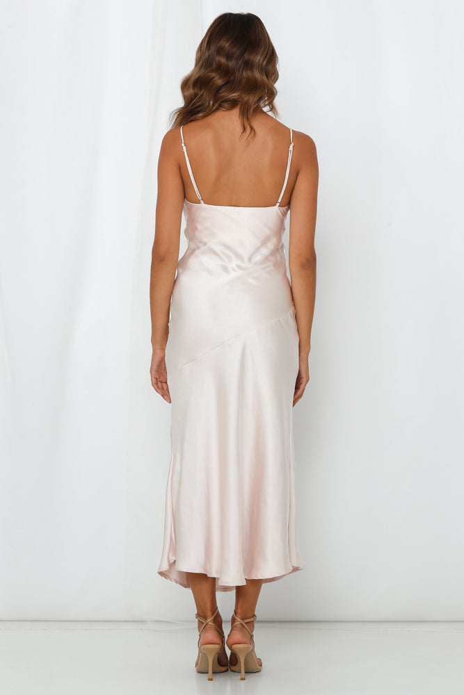 Asking For A Friend Midi Dress Champagne