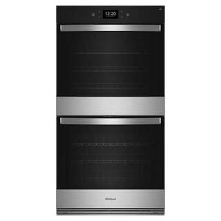 Whirlpool 30 in. Double Electric Wall Oven with True Convection Self-Cleaning in Fingerprint Resistant Stainless Steel WOED7030PZ