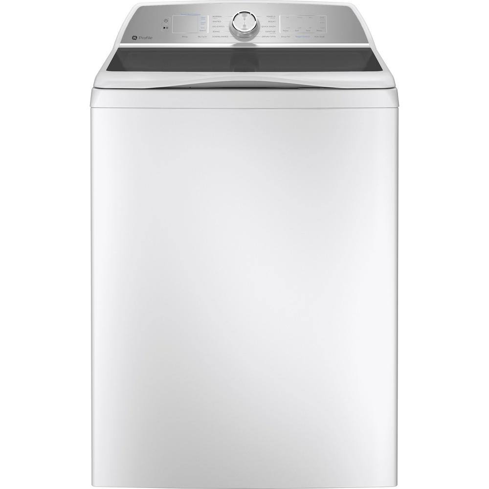 GE Profile 5.0 cu. ft. High-Efficiency Smart White Top Load Washer with Microban Technology ENERGY STAR PTW600BSRWS