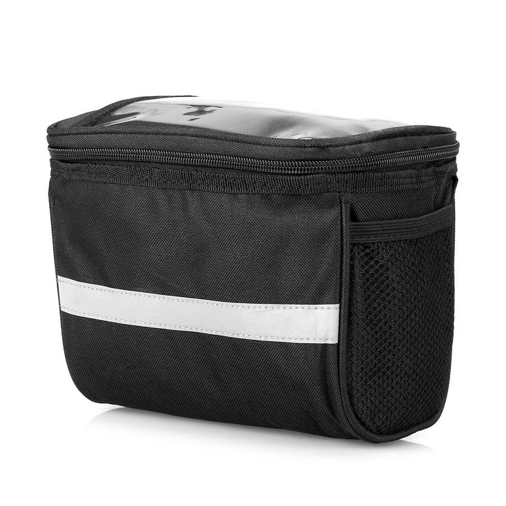 Cycling Bike Bicycle Insulated Front Bag MTB Bike Handlebar Bag Basket Pannier Cooler Bag with Reflective Strip