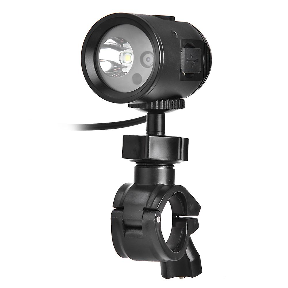 Bike Front Light Lamp With Record Camera Battery Cycling Accessory For Bicycleblack