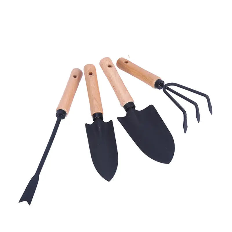 Factory 3/4PCS Mini Gardening Tools with Wooden Handle Garden tool set Durable Garden Hand Tools