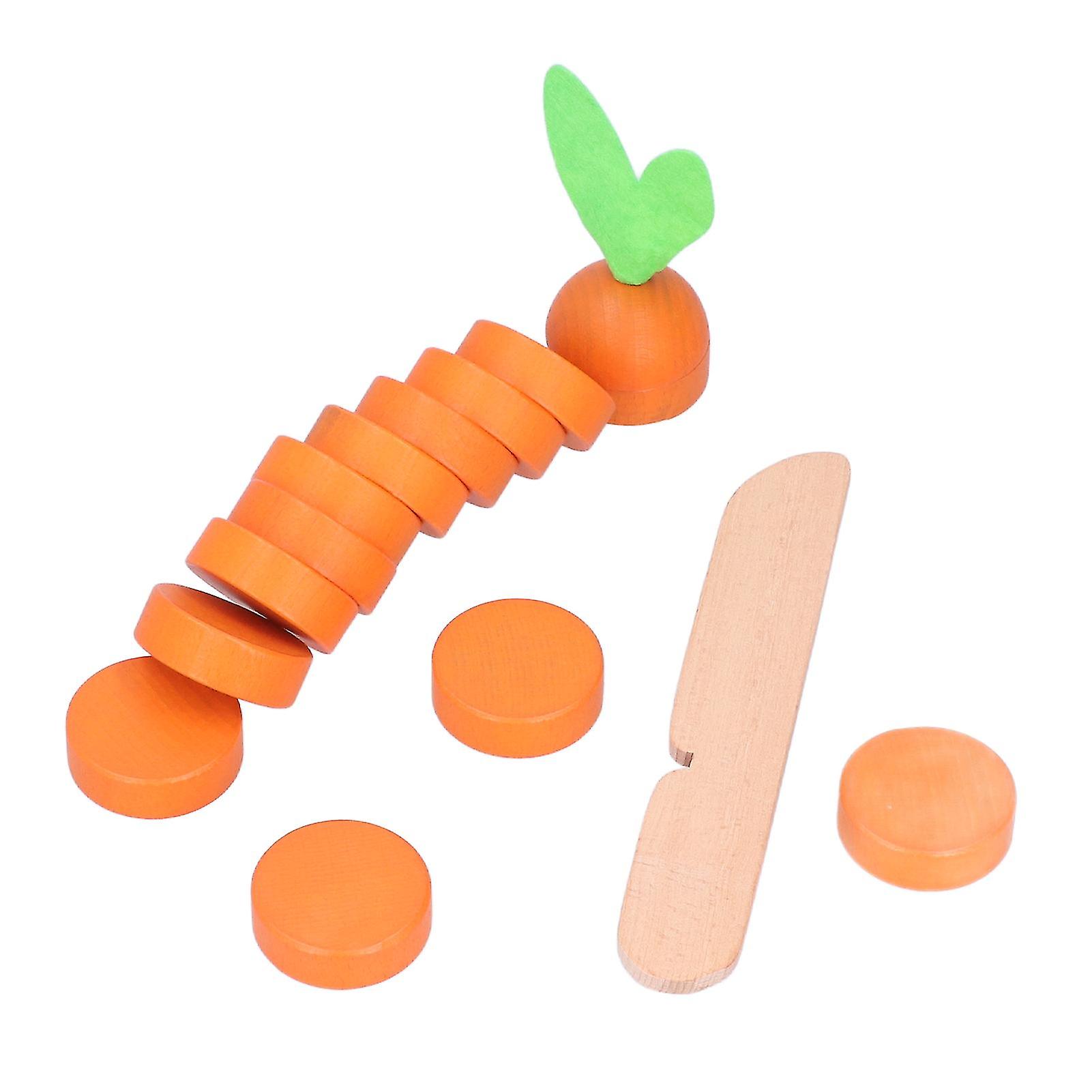 Carrot Blocks Wooden Simulation Radish Building Blocks Early Childhood Education Cognitive Interactive Educational ToysCarrot Diced