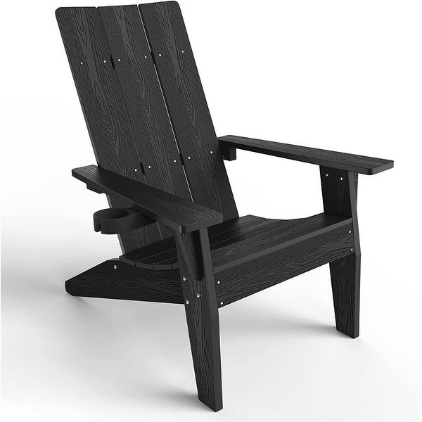 WINSOON All Weather HIPS Outdoor Adirondack Chairs with Cup-Holder Set of 8 - Overstock - 35760916