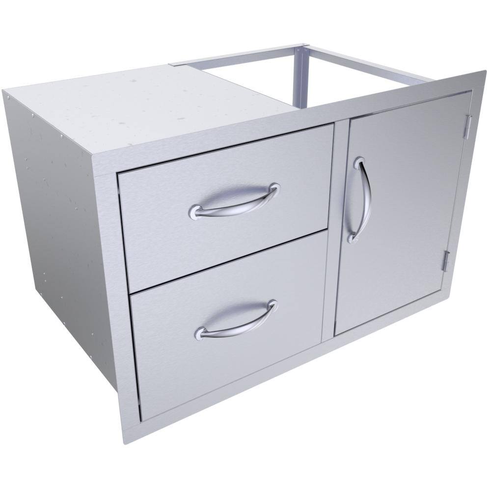 Sunstone Classic Series 36 in Stainless Steel 2 Drawer Door Combo C-DDC36