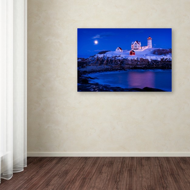 Trademark Fine Art michael Blanchette Photography x27 christmas At Nubble x27 Canvas Art