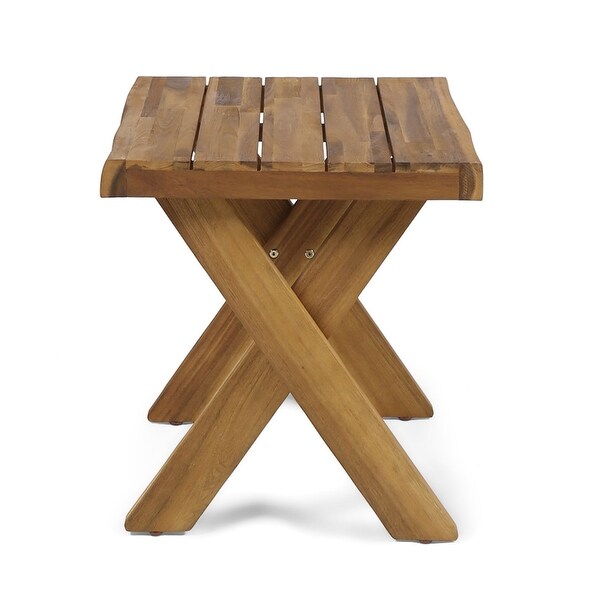 Patio Side Table With A Classic Cross Base