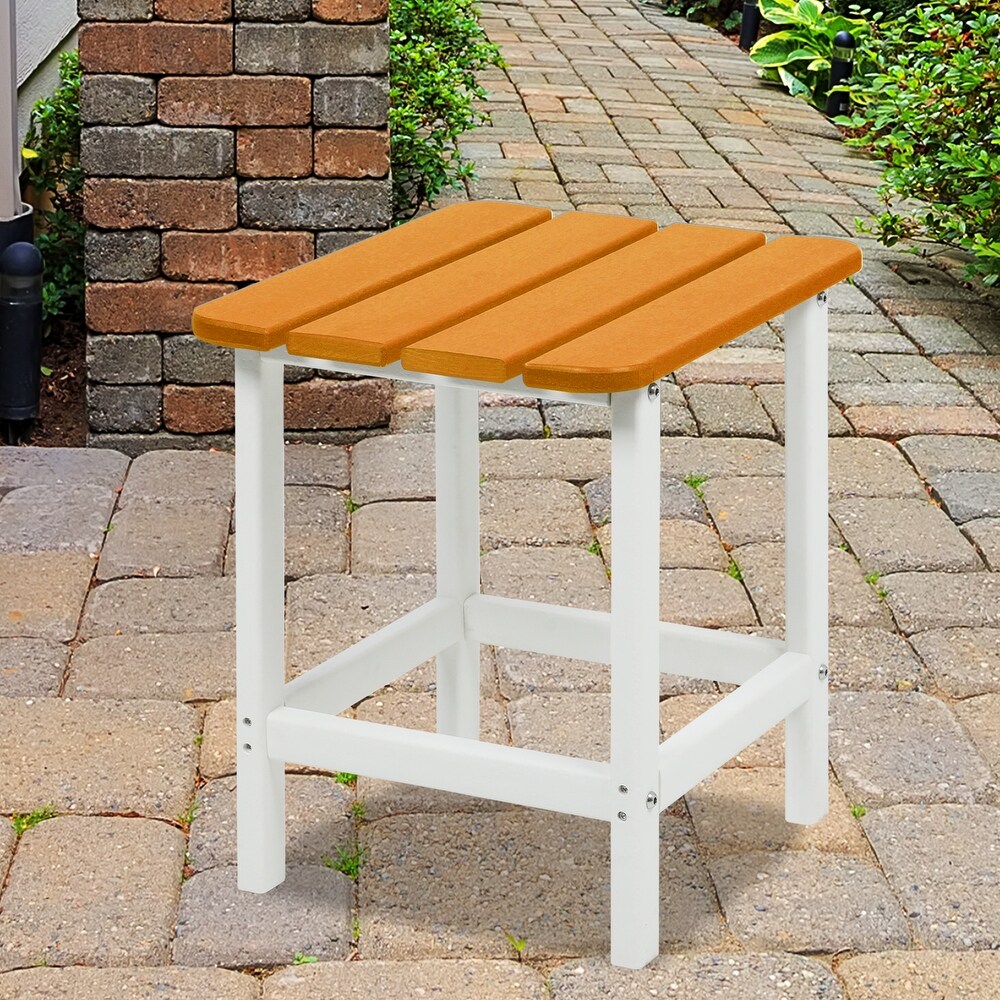 Aoodor Outdoor Side Table  Square Adirondack Patio End Table for Patio  Pool  Porch   N/A