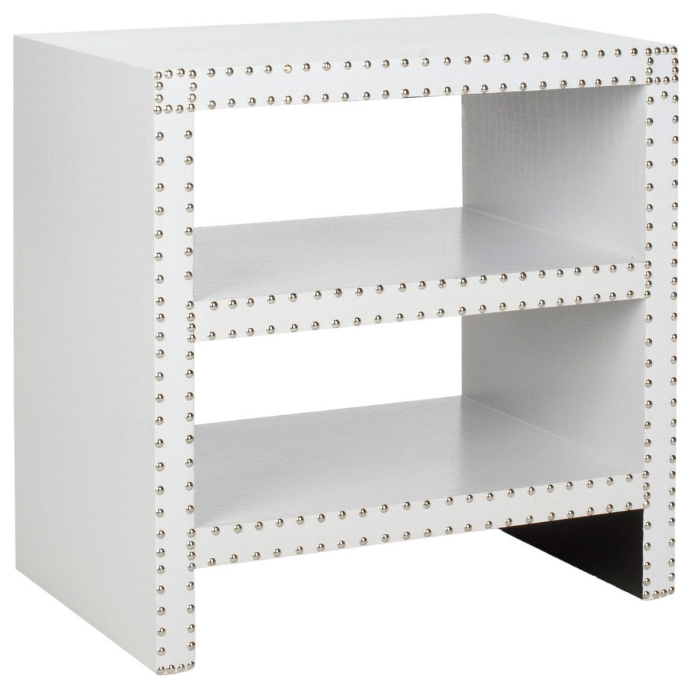 Eva Two Tier Side Table White   Modern   Side Tables And End Tables   by Virgil Stanis Design  Houzz