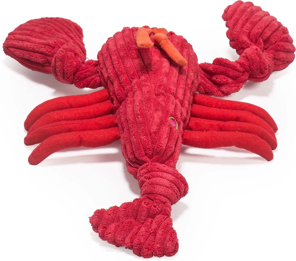 HuggleHounds Sea Creature Durable Plush Corduroy Knottie Squeaky Dog Toy