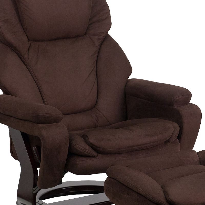 Flash Furniture Swivel Recliner and Ottoman 2-piece Set