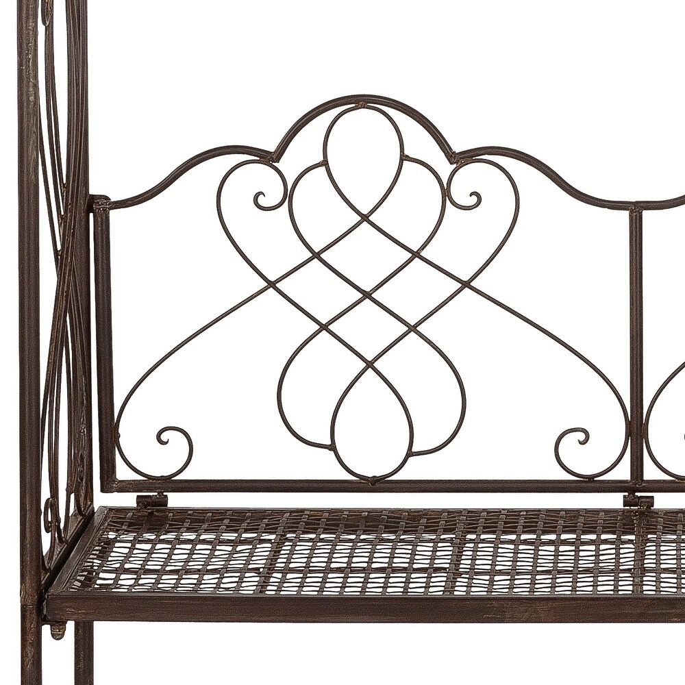 Safavieh Outdoor Living Eloise Rustic Brown Arbor Bench