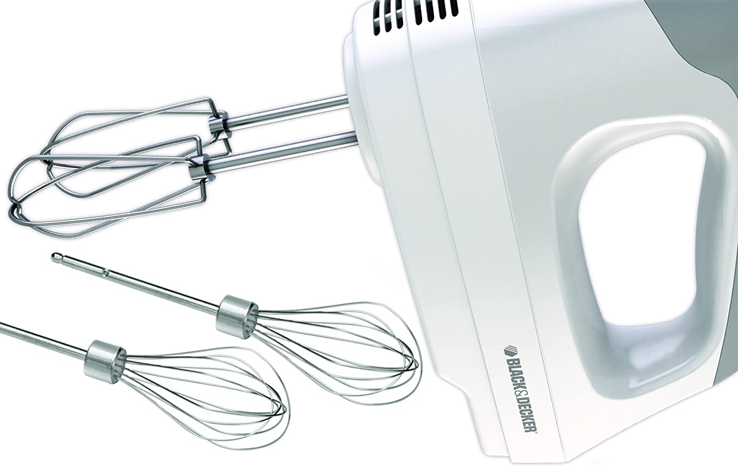 BLACK+DECKER 60-in Cord 6-Speed White Hand Mixer