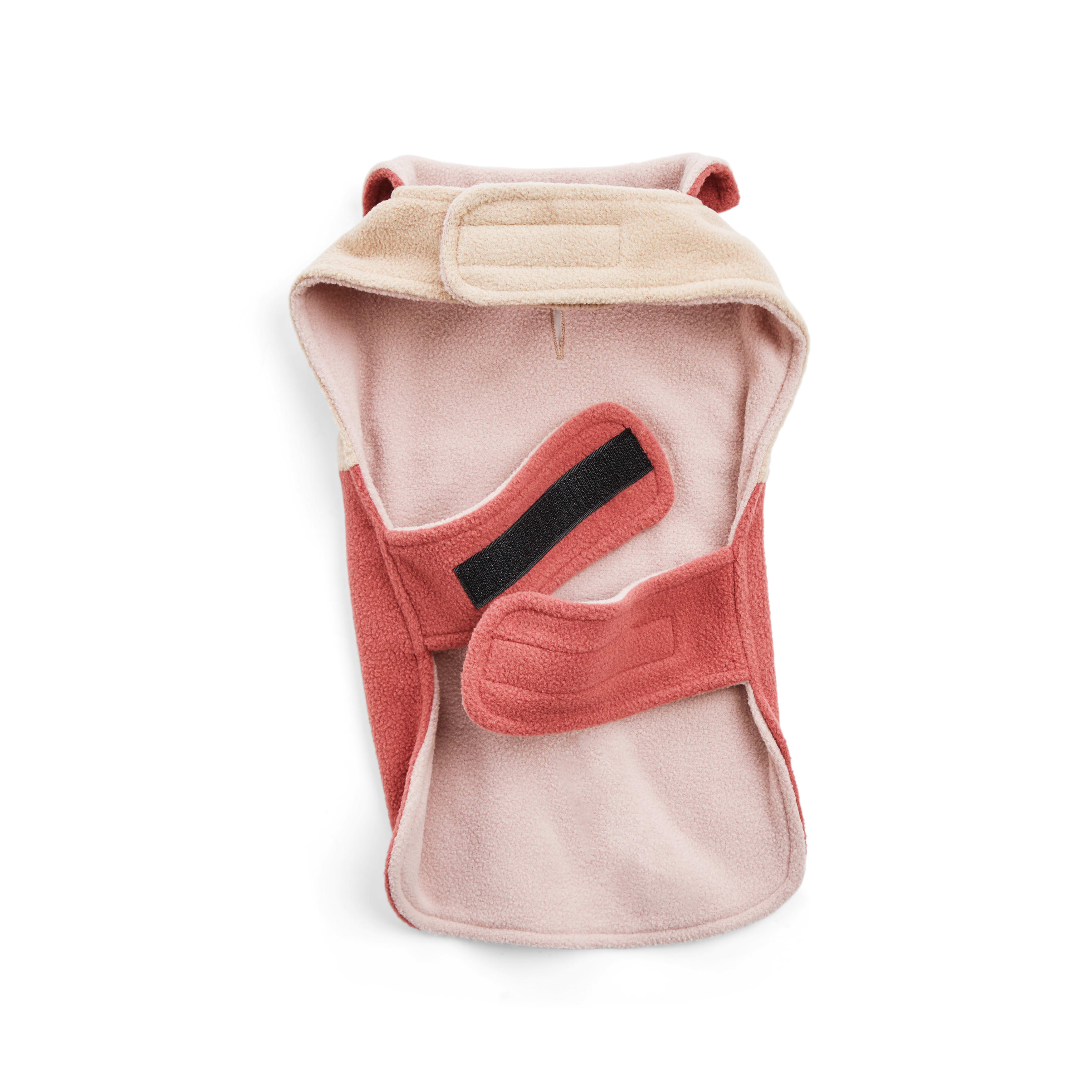 YOULY Pink/Red Cozy Dog Coat， X-Small/Small