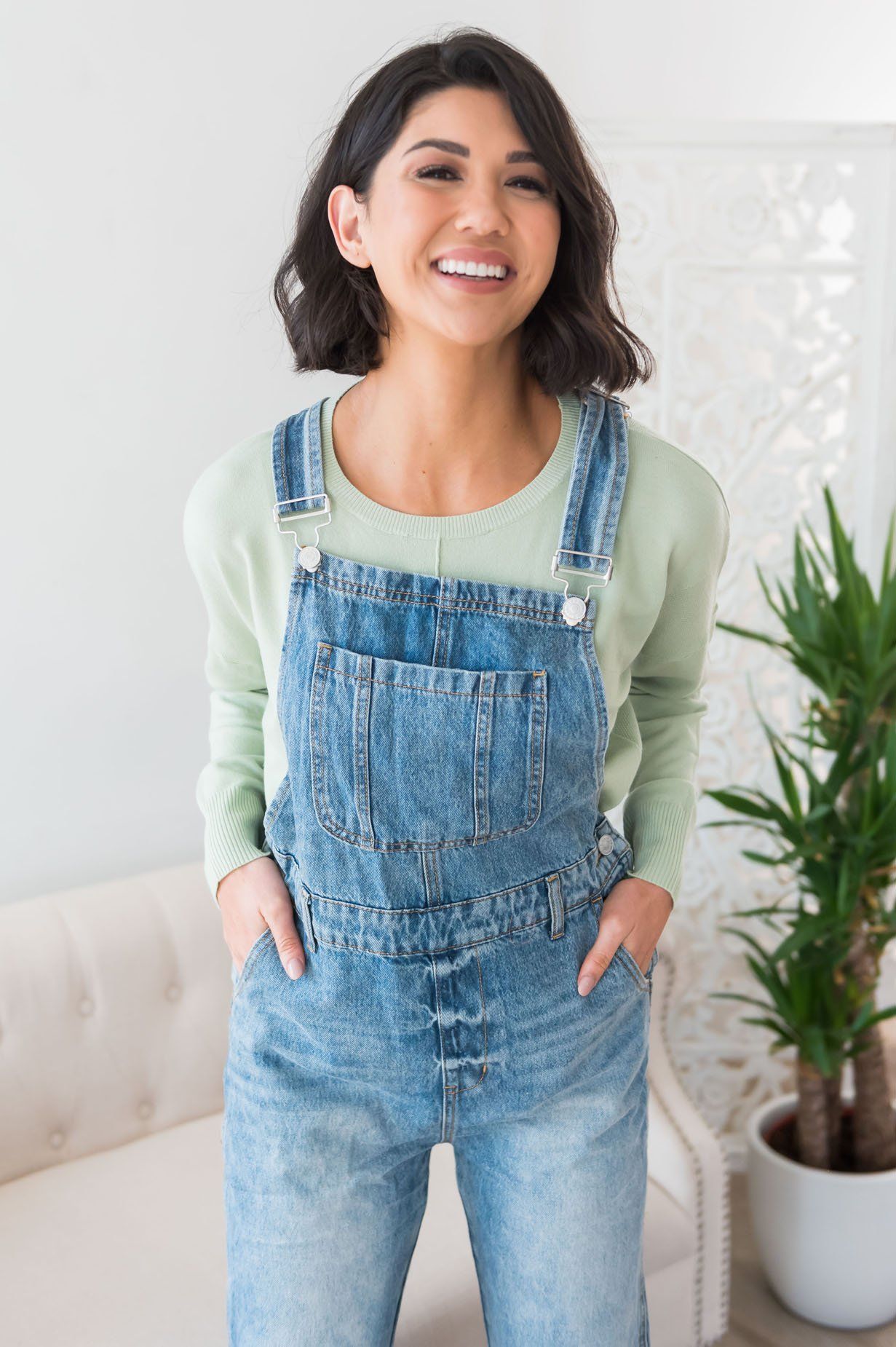 The Paris Modest Denim Overalls