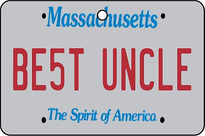 Massachusetts - Best Uncle License Plate Car Air Freshener