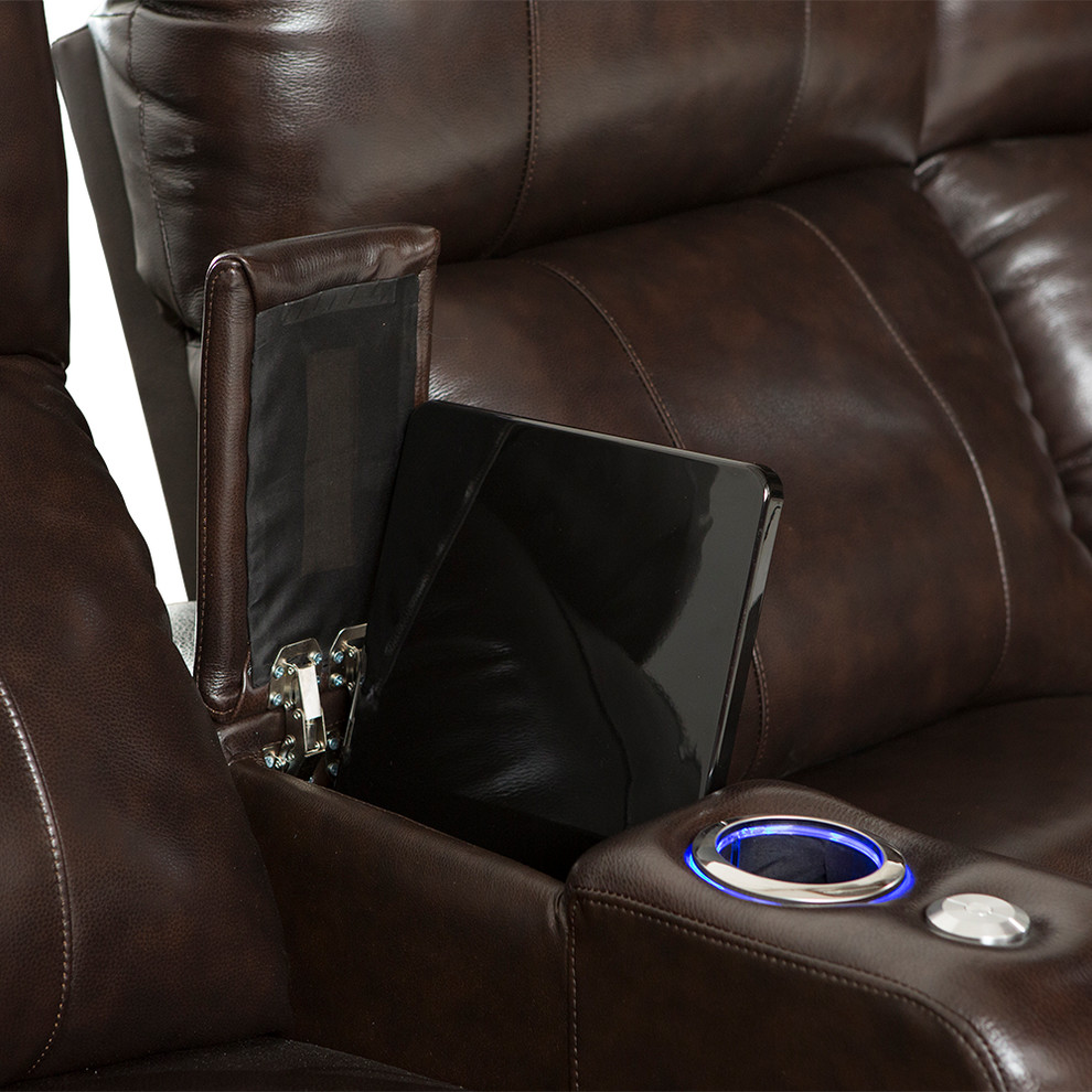 Seatcraft Monterey Leather Home Theater Seating Power Recline   Contemporary   Theater Seating   by Stargate Cinema  Houzz