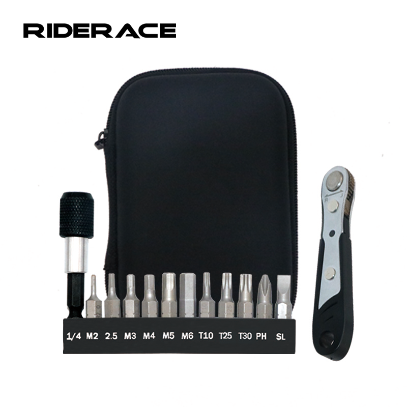 RIDERACE Torx Hexagon Bit Socket Set Universal Head for Torque Spanner Ratchet Socket Wrench Adapter Bike Repair Tool Cycling