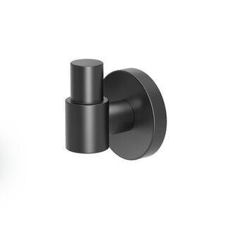 Gatco Reveal Knob Robe and Towel Hook in Matte Black (1-Pack) 4665MX