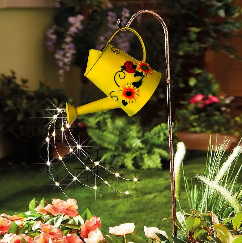 Decorative Sunflower   Ladybug Metal watering can yellow for outdoor and indoor plants flowers watering can Home Garden 2023