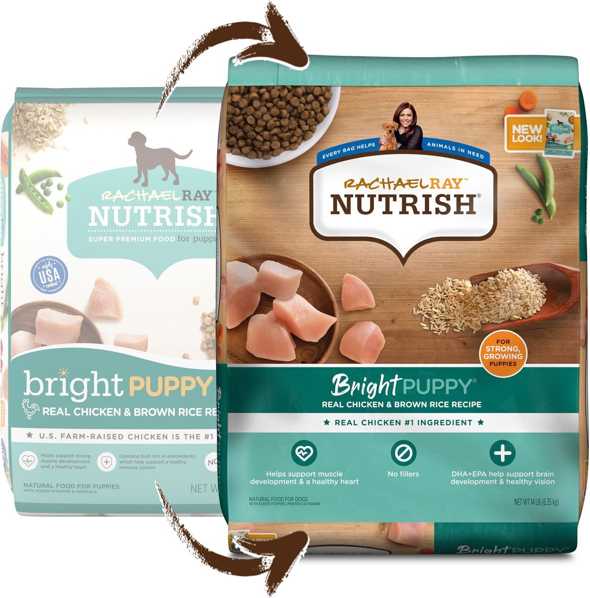 Rachael Ray Nutrish Bright Puppy Natural Real Chicken and Brown Rice Recipe Dry Dog Food