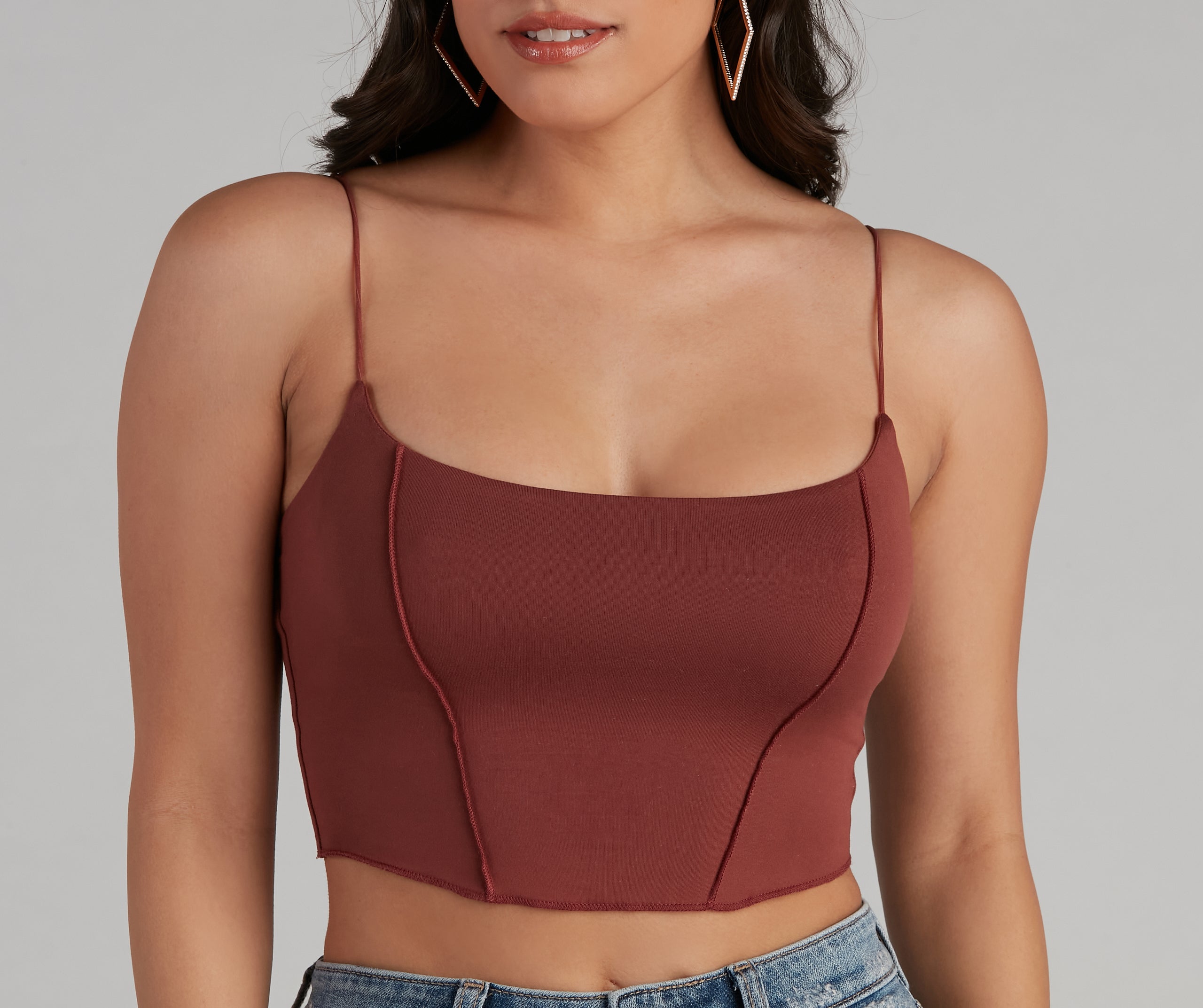 You're Not Basic Seam Crop Top