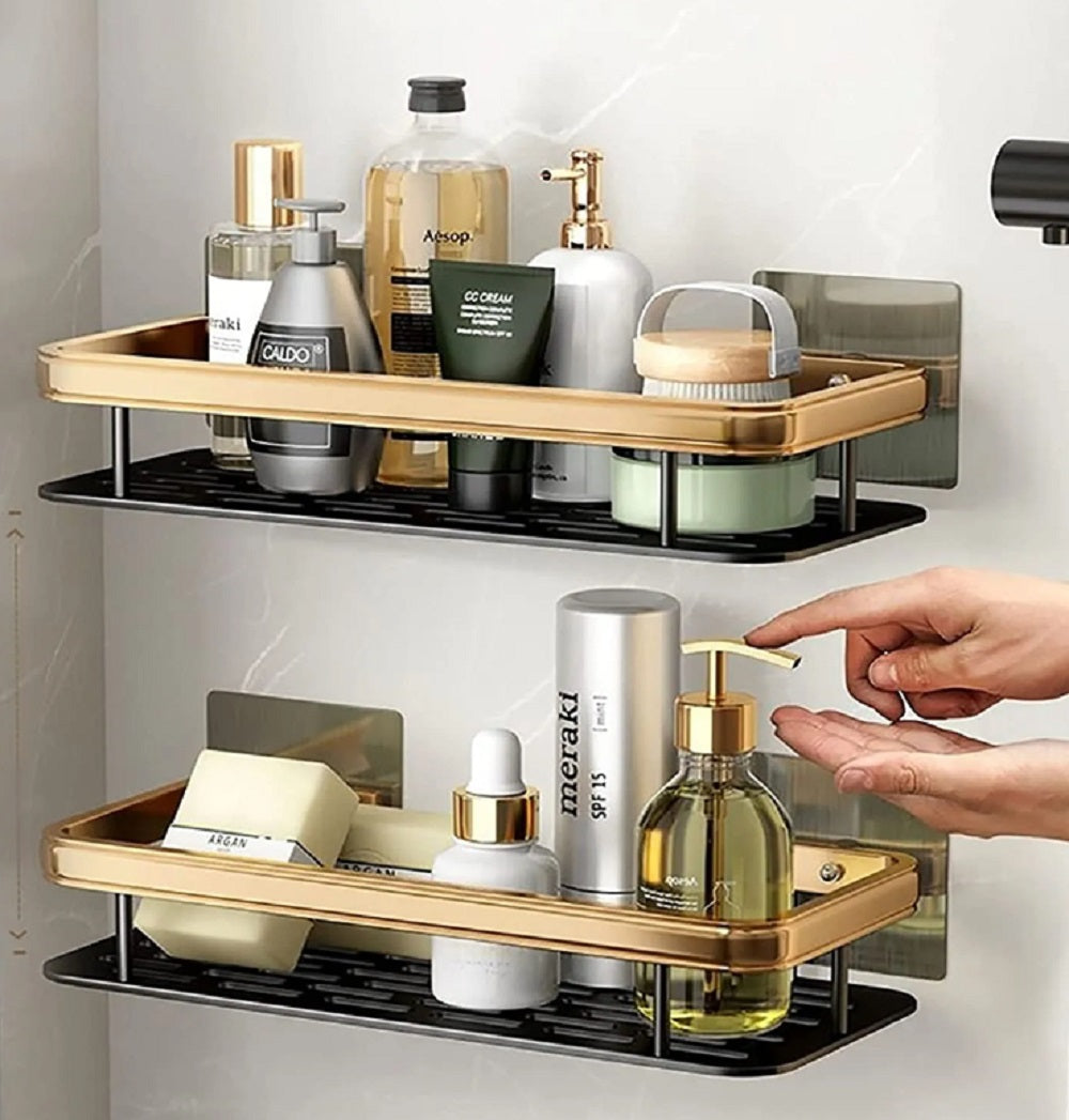 Corner Shower Caddy Floating Shelf - Bathroom Wall Storage Organizer for Toilet, Lavatory, Restroom, Washroom TIKA